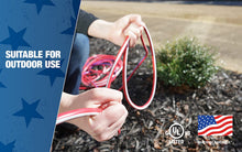 Load image into Gallery viewer, Southwire 2549SWUSA1 100-Feet, Contractor Grade, 12/3 Extension Cord, With Lighted End; Red White And Blue, American Made Extension Cord, Indoor and Outdoor Use, Water Resistant Flexible Jacket