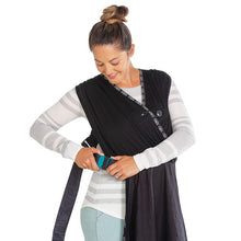 Load image into Gallery viewer, Infantino Together Pull-on Knit Carrier - Pull-on Knit wrap-Hybrid Carrier for Newborns and Older Babies, Facing in Carry Position, Easy-Off Side Buckle Release and Additional Privacy Cover Fabric