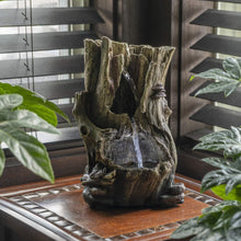 Load image into Gallery viewer, Alpine Corporation 11&quot; Tall Indoor Rainforest Tabletop Fountain with LED Lights