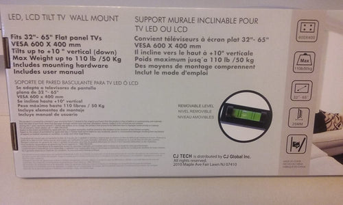 CJ Tech Tilting Television TV Wall Mount for Flat Panel 32