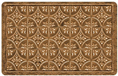 Bungalow Flooring Multi Color 23 in. x 36 in. Neoprene Tin Tile Bronze Door Mat