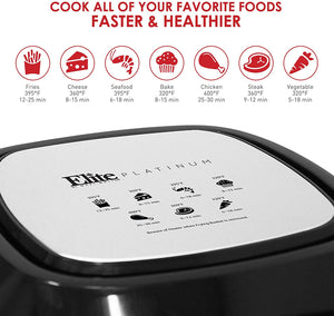 Maxi-Matic Personal Compact Space Saving Electric Hot Air Fryer Oil-Less Healthy Cooker, Timer & Temperature Controls, PFOA/PTFE Free, 700-Watts with Recipes