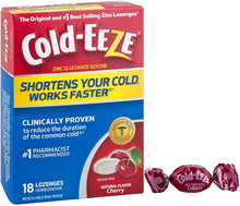 Load image into Gallery viewer, Cold-EEZE Cold Remedy Lozenges Cherry, 18 Count