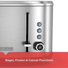 Load image into Gallery viewer, BLACK+DECKER 4-Slice Extra-Wide Slot Toaster, Stainless Steel, TR4300SSD