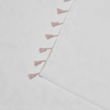 Load image into Gallery viewer, Exclusive Home Tassels Applique Bordered Textured Sheer Window Curtain Panel Pair with Rod Pocket