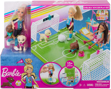 Load image into Gallery viewer, Barbie Dreamhouse Adventures Chelsea Doll, 6-Inch Blonde in Soccer Uniform, with Soccer Playset and Accessories, Gift for 3 to 7 Year Olds