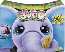Load image into Gallery viewer, Wildluvs Juno My Baby Elephant with Interactive Moving Trunk &amp; Over 150 Sounds &amp; Movements