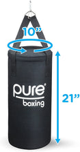 Load image into Gallery viewer, Pure Boxing Kids 25lb Canvas Heavy Bag Boxing Set with Gloves and Jump Rope