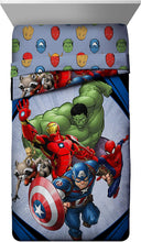 Load image into Gallery viewer, Marvel's Avengers 'Fight Club' 2 Piece Twin/Full Comforter and Sham Set, Kid's Bedding