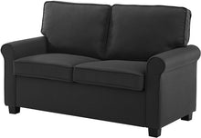 Load image into Gallery viewer, Mainstays Traditional Loveseat Sleeper with Memory Foam Mattress (Black)