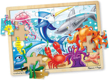 Load image into Gallery viewer, Melissa &amp; Doug 24 Piece Wooden Jigsaw Puzzle Dinosaur, Safari &amp; Ocean Puzzle (3 Pack)