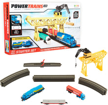 Load image into Gallery viewer, Power Trains Starter Set with Port Cargo Loader Crane Train Play Set