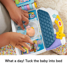 Load image into Gallery viewer, Fisher-Price Little People Baby&#39;s Day Story Set, 2 in 1 book and playset with baby figure for toddlers and preschool kids