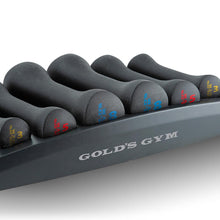 Load image into Gallery viewer, Gold&#39;s Gym Fitness Workout Hand Weights Exercise Dumbbell Set with Storage Tray