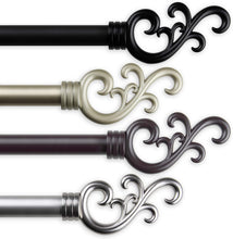 Load image into Gallery viewer, Rod Desyne Madeline Curtain Rod, 28-48", Black