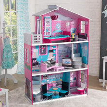 Load image into Gallery viewer, KidKraft Wooden Breanna Dollhouse for 18" Dolls with 12Piece Accessories, 5-Foot Tall Toy, Multicolor, Model:65882