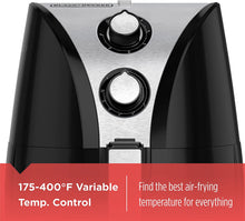 Load image into Gallery viewer, BLACK+DECKER Purify 2-Liter Air Fryer, Black/Stainless Steel, HF110SBD