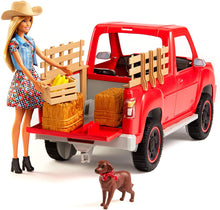 Load image into Gallery viewer, Barbie Sweet Orchard Farm Truck and Doll with Pet Dog, Hay and Crate of Corn, Gift for 3 to 8 Year Olds