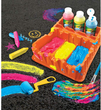 Load image into Gallery viewer, Crayola; Washable Neon Sidewalk Paint; Outdoor Art Tools; 3 Neon Paint Colors, Paint Brush, Roller and 3 Sidewalk Chalk Sticks