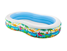 Load image into Gallery viewer, Intex Swim Center Paradise Inflatable Pool, 103in X 63in X 18in, for Ages 3+