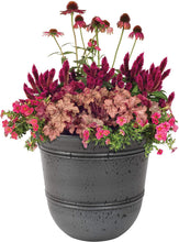 Load image into Gallery viewer, Suncast Gray 1624GP2 Stoneycreek Resin Planter, 2-Pack