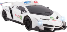 Load image into Gallery viewer, Voko USA Police RC Car Toy Super Exotic Large Remote Control Sports Car with Working Headlights, Police Lights, Race Car Toy (White)
