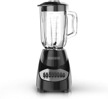 Load image into Gallery viewer, BLACK+DECKER Countertop Blender with 5-Cup Glass Jar, 10-Speed Settings, Black, BL2010BG