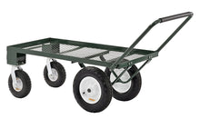 Load image into Gallery viewer, Sandusky FW4824 Heavy Duty Steel 4 Wheel Flat Wagon with Pull Handle, 750 lbs Capacity, 48" Length x 24" Width,Green