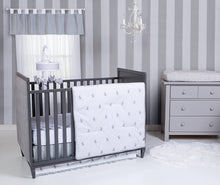 Load image into Gallery viewer, Trend Lab Bunnies 3 Piece Crib Bedding Set, Gray/White