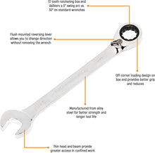 Load image into Gallery viewer, GEARWRENCH 12 Pt. Reversible Ratcheting Combination Wrench, 9mm - 9609N