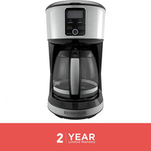 Load image into Gallery viewer, BLACK+DECKER 12-Cup Programmable Coffeemaker, Stainless Steel, CM4100S