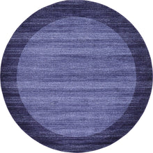 Load image into Gallery viewer, Unique Loom Del Mar Collection Contemporary Transitional Navy Blue Round Rug (8' x 8')