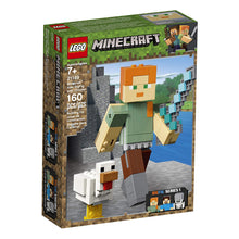 Load image into Gallery viewer, LEGO Minecraft Alex BigFig with Chicken 21149 Building Kit , New 2019 (160 Piece)