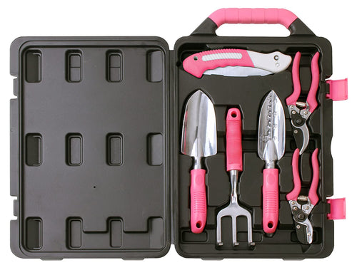 Apollo Precision Tools DT3706P Garden Tool Kit, Pink, 6-Piece, Donation Made to Breast Cancer Research