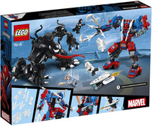 Load image into Gallery viewer, LEGO Super Heroes Marvel Spider Mech Vs. Venom 76115 Action Toy Building Kit with Web Shooter and Gripping Toy Claw Includes Spider-Man Minifigures Venom and Ghost Spider (604 Pieces)