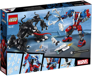 LEGO Super Heroes Marvel Spider Mech Vs. Venom 76115 Action Toy Building Kit with Web Shooter and Gripping Toy Claw Includes Spider-Man Minifigures Venom and Ghost Spider (604 Pieces)