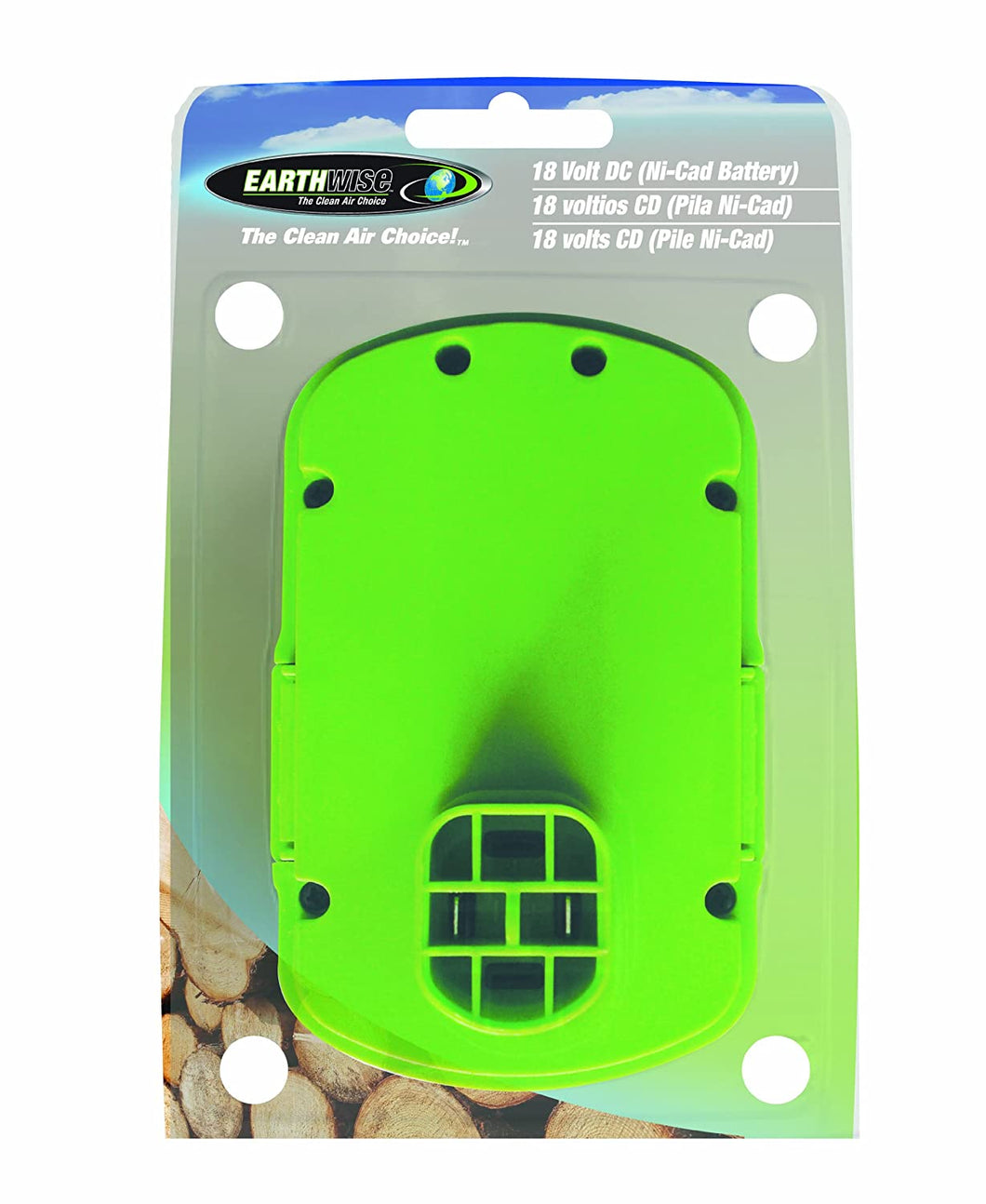 Earthwise BP91001 Replacement 18-Volt NiCad Battery for Models CPS40008, CST00012, CHT10122, CB20018