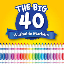 Load image into Gallery viewer, Crayola Ultra Clean Washable Markers, Kids Indoor Activities At Home, Broad Line, 40 Classic Colors