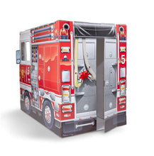 Load image into Gallery viewer, Melissa &amp; Doug Fire Truck Indoor Corrugate Cardboard Playhouse (4 Feet Long)
