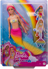 Load image into Gallery viewer, Barbie Dreamtopia Rainbow Magic Mermaid Doll with Rainbow Hair and Water-Activated Color Change Feature, Gift for 3 to 7 Year Olds