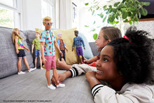 Load image into Gallery viewer, Barbie Ken Fashionistas Doll #152 with Sculpted Blonde Hair Wearing Blue Tropical-Print Shirt, Coral Shorts, White Shoes &amp; White Sunglasses, Toy for Kids 3 to 8 Years Old