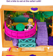 Load image into Gallery viewer, Polly Pocket Jungle Safari Compact with Fun Reveals, Micro Polly and Shani Dolls, 2 Sloth Figures &amp; Sticker Sheet; for Ages 4 Years Old &amp; Up