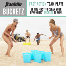 Load image into Gallery viewer, Franklin Sports Bucketz Pong Game – Perfect Tailgate Game and Beach Game – Pong Set Includes 12 Buckets, 3 Balls, and a Carry Case