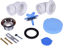 Load image into Gallery viewer, Dearborn P7223RK Rough-In Kit, Schedule 40 - PVC, includes an overflow elbow and drain elbow plus spud.