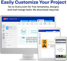 Load image into Gallery viewer, Avery Address Labels with Sure Feed for Laser &amp; Inkjet Printers, 1-1/3&quot; x 4&quot;, 140 Labels, Permanent Adhesive (18262)