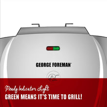 Load image into Gallery viewer, George Foreman 9-Serving Basic Plate Electric Grill and Panini Press, 144-Square-Inch, Platinum, GR2144P