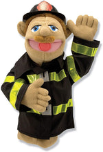Load image into Gallery viewer, Melissa &amp; Doug Puppet Bundle - Police Officer and Firefighter