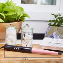 Load image into Gallery viewer, REMINGTON Pro ½”-1” Pearl Ceramic Conical Curling Wand, Digital Controls + 10 Heat Settings, Black/Pink, CI95AC4