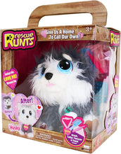 Load image into Gallery viewer, Rescue Runts Husky Plush Dog, White/Gray