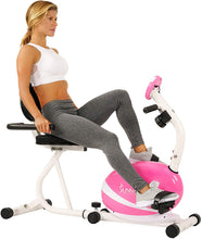 Load image into Gallery viewer, Sunny Health &amp; Fitness P8400 Sunny Health &amp; Fitness Magnetic Recumbent Bike Exe, Pink